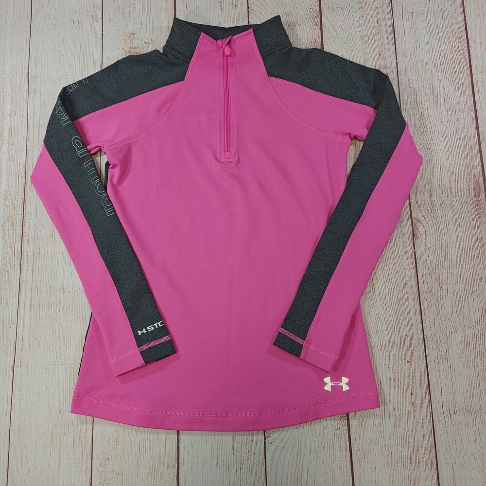 Girls' Under Armour Storm ColdGear Fitted 1/4 Zip Pullover sz L